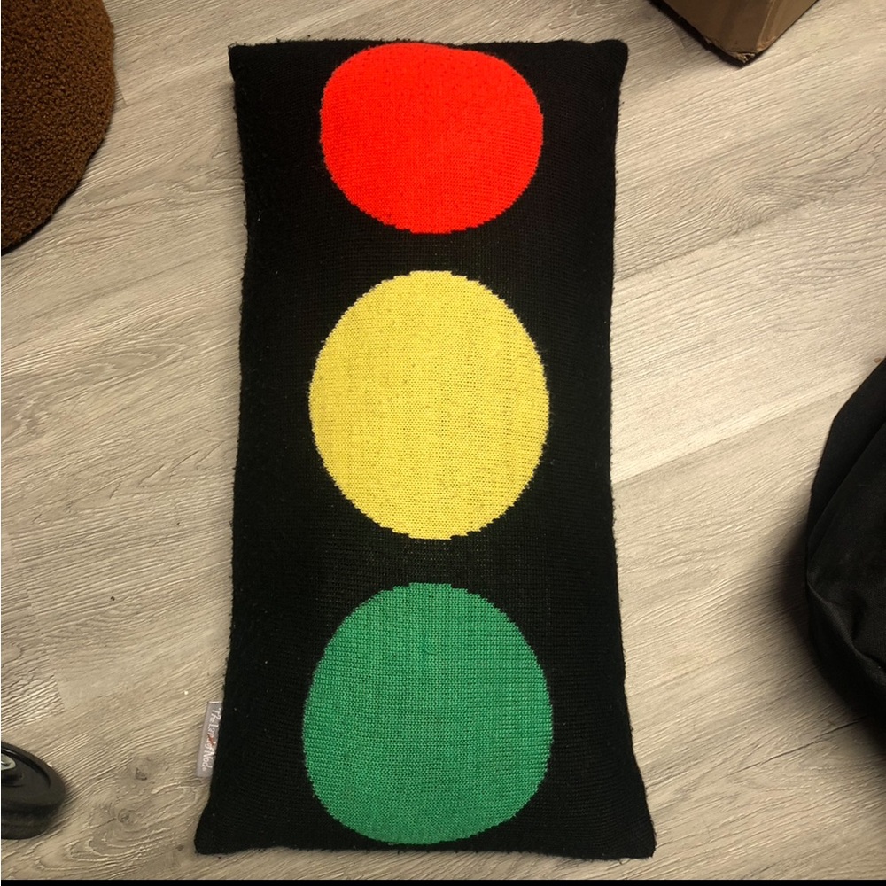 Land of Nod create and kids traffic jam stop light Pillow